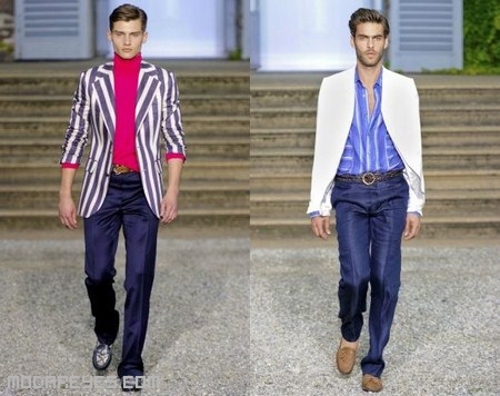 Moda en color para hombres 2012