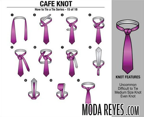nudo de corbata café